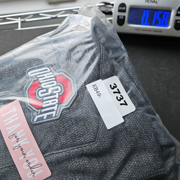 OSU Ohio State Buckeyes Full Zip Charcoal Gray Light Jacket Zip Pockets Size M - Picture 16 of 16